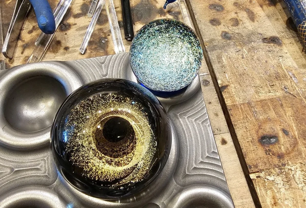Glass Blowing: Marble or Paperweight at Passage Gallery