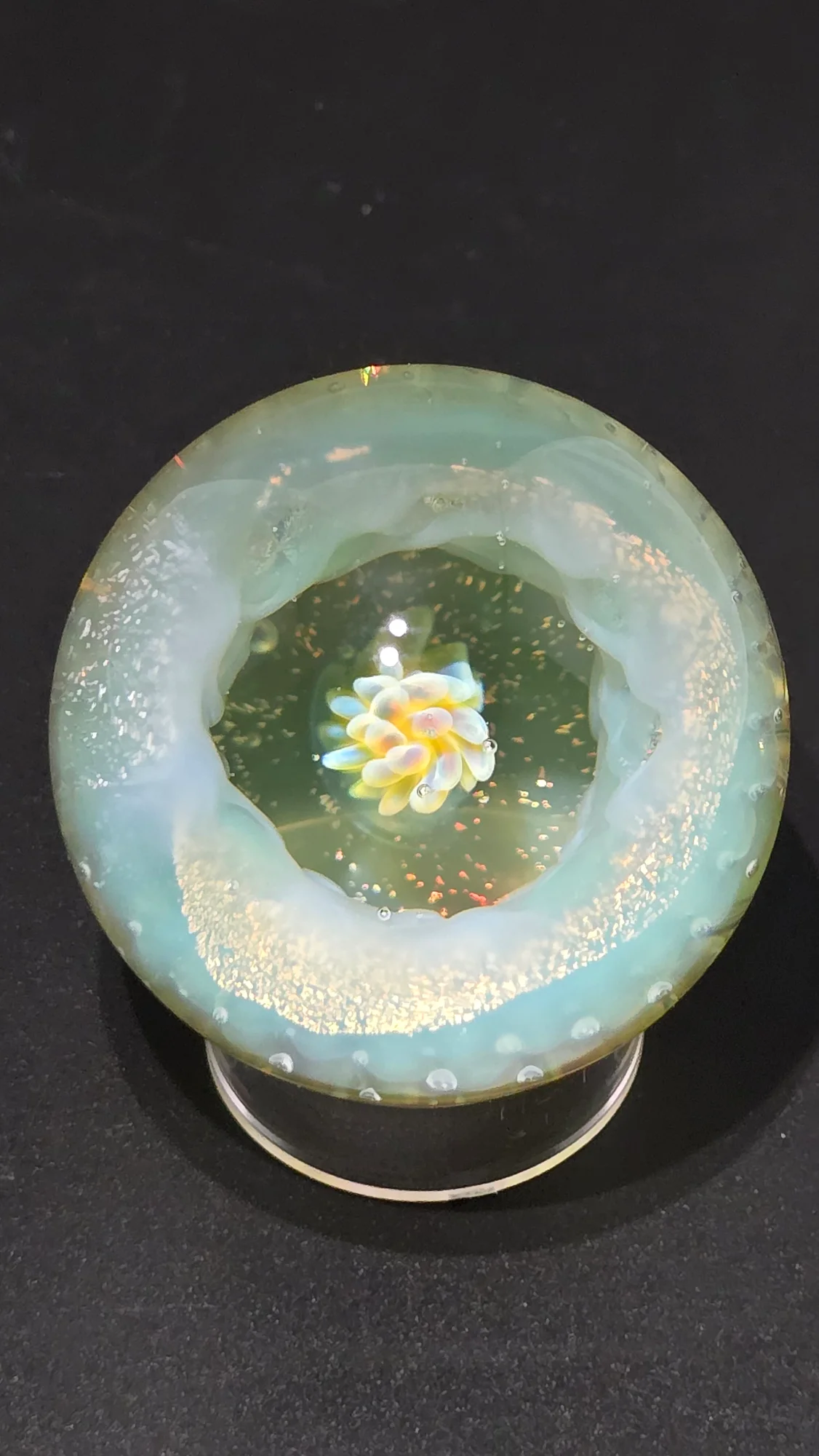 Gilded Bloom by Jared Omas, hand-blown glass from Passage Gallery in Pagosa Springs