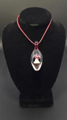 Handblown Mushroom Pendant by Jared Omas, hand-blown glass from Passage Gallery in Pagosa Springs