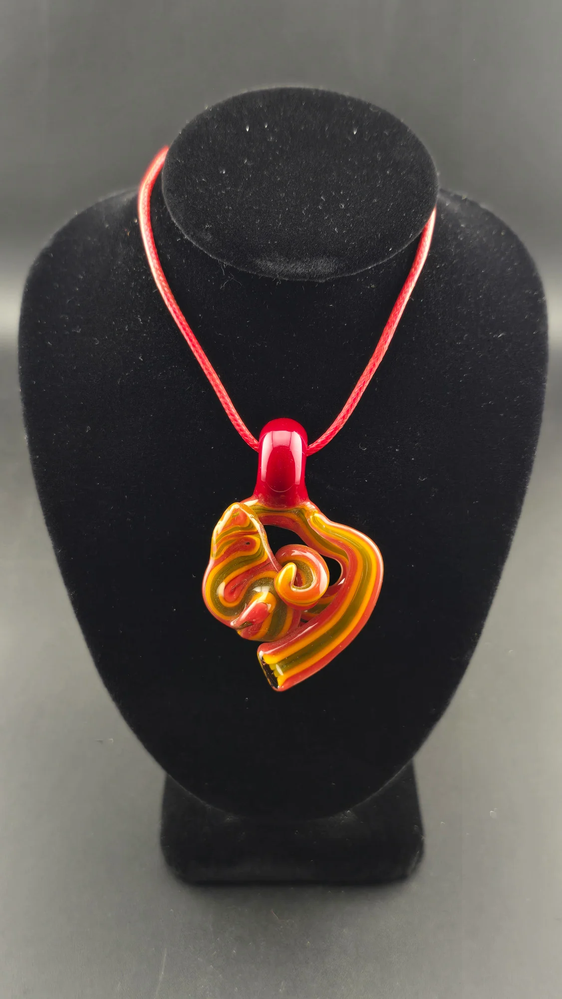 Irie Flow, a hand-blown glass pendant by Jared Omas at Passage Gallery