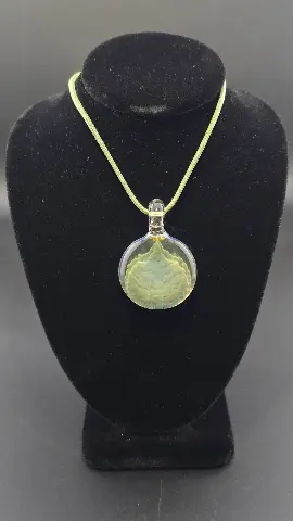 Handblown Frit Cabochon Pendant by Jared Omas, hand-blown glass from Passage Gallery in Pagosa Springs