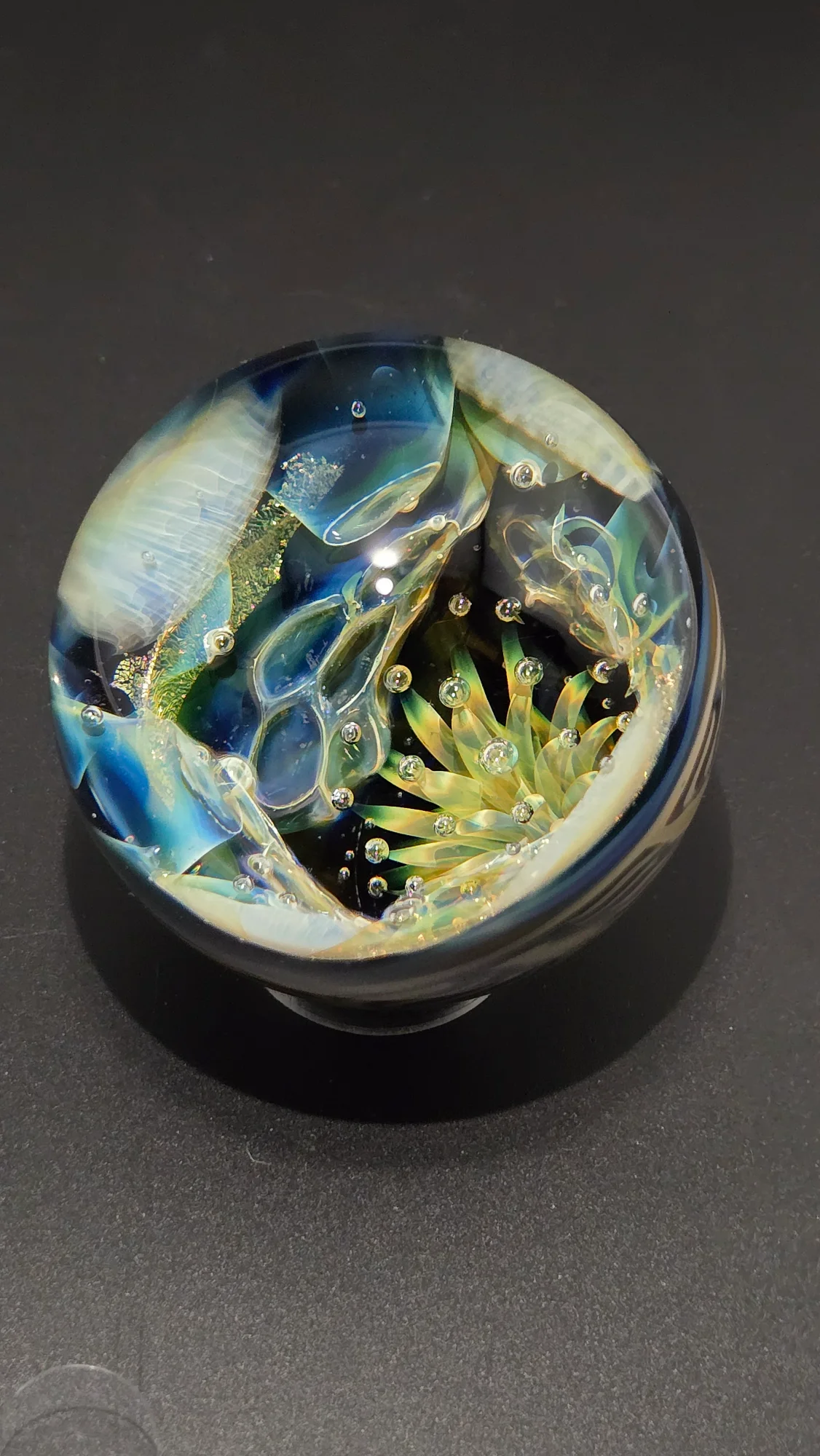 Galactic Visions by Jared Omas, hand-blown glass from Passage Gallery in Pagosa Springs