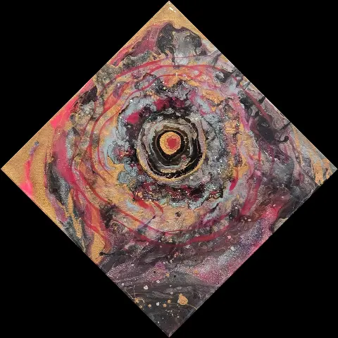 Create — acrylic and epoxy resin on canvas