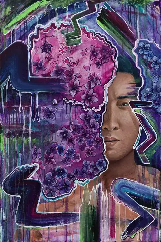 Who I Once Was — acrylic on canvas by Molly Gardner