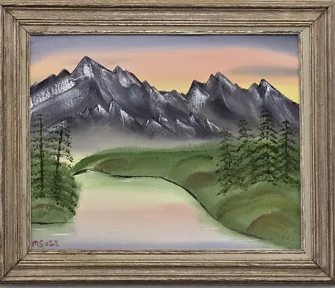 Gross Ventre Morning — Oil/Canvas by Mitchell Sylvain