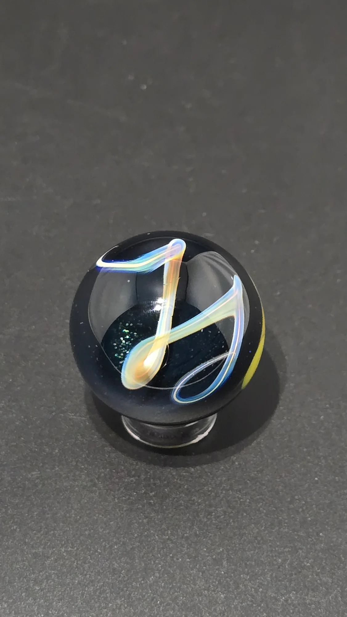 Electric Orbit by Jared Omas, hand-blown glass from Passage Gallery in Pagosa Springs