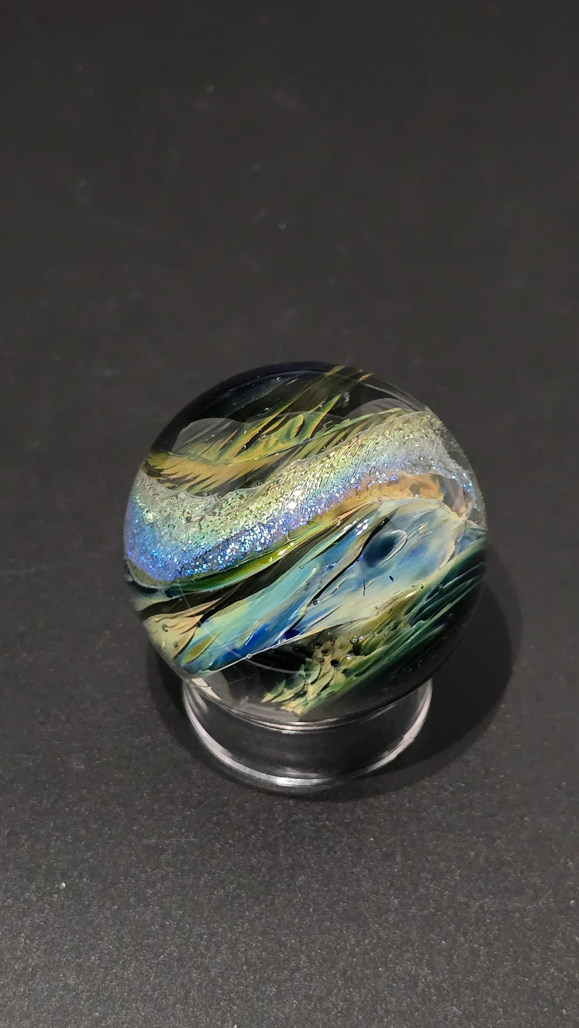 Shifting Tides by Jared Omas, hand-blown glass from Passage Gallery in Pagosa Springs