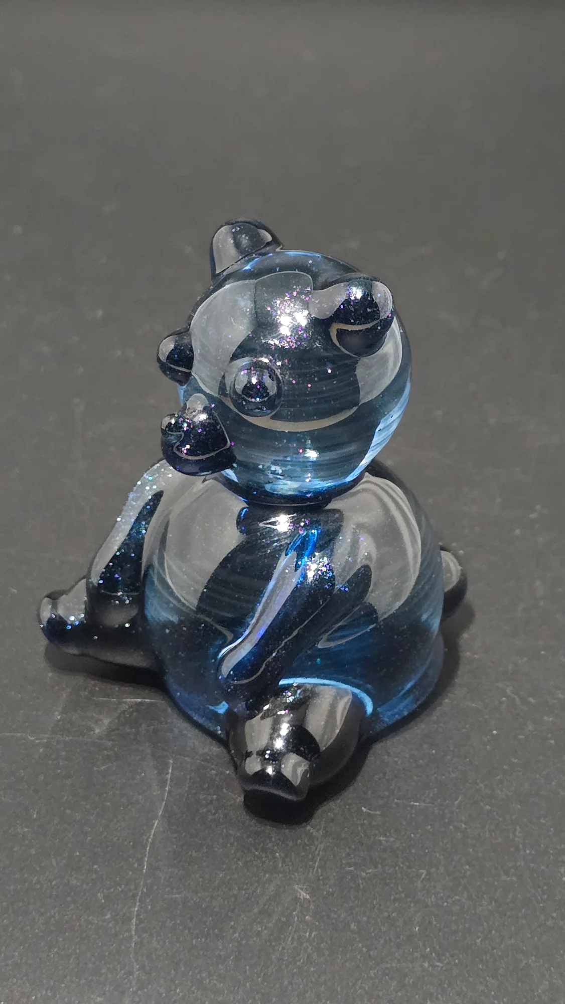 Midnight Bear by Jared Omas, hand-blown glass from Passage Gallery in Pagosa Springs