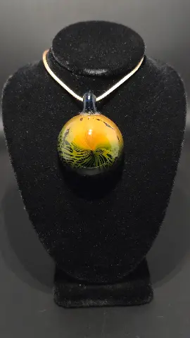 Desert Road, a hand-blown glass pendant by Jared Omas at Passage Gallery