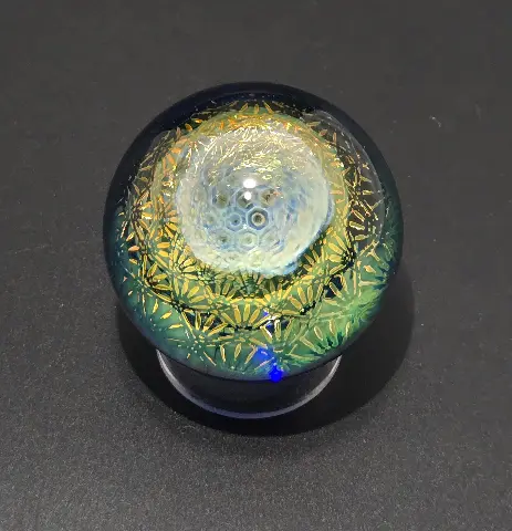 Receiving the Signal — Borosilicate glass, 24K gold and 99.9% silver by Jared Omas / KRO Glass