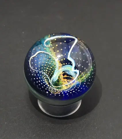 Rainbow Tracers — Borosilicate glass, 24K gold and 99.9% silver by Jared Omas / KRO Glass
